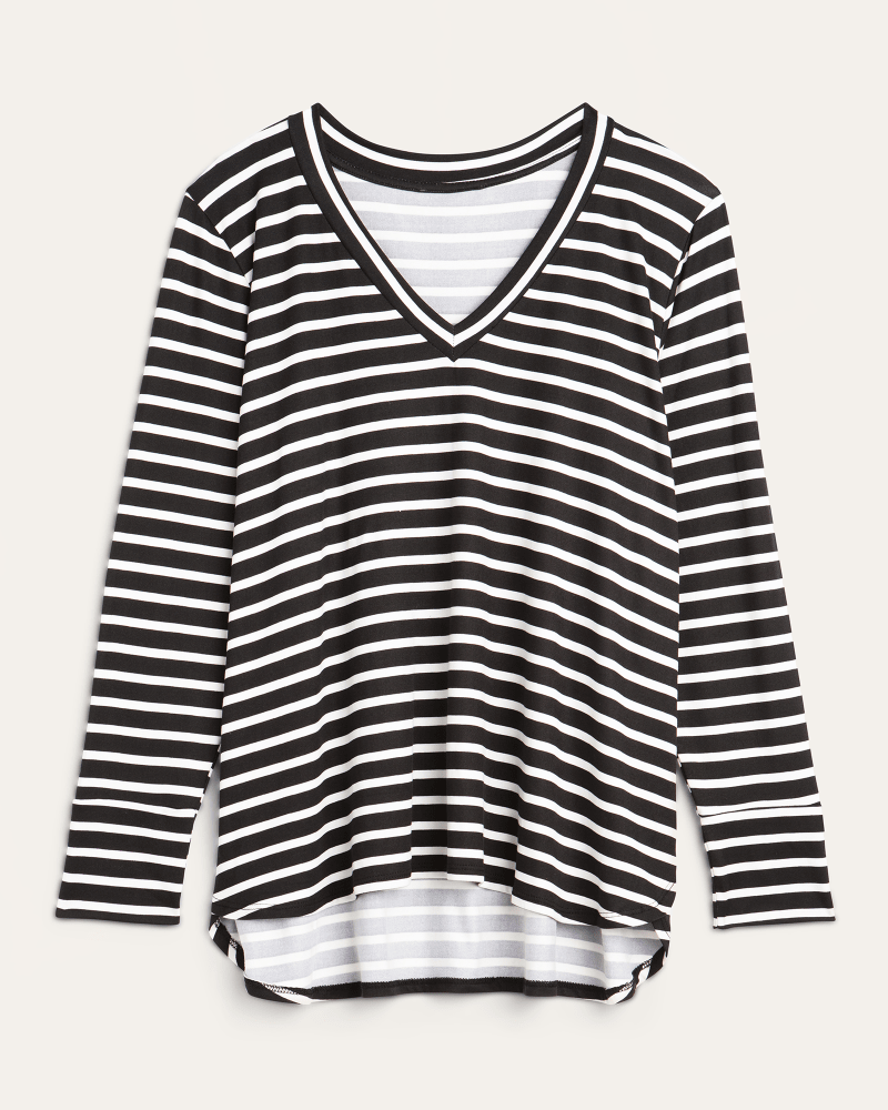 Front of plus size Maci Featherweight Brushed Knit Long Sleeve Top by Molly&Isadora | Dia&Co | dia_product_style_image_id:173862
